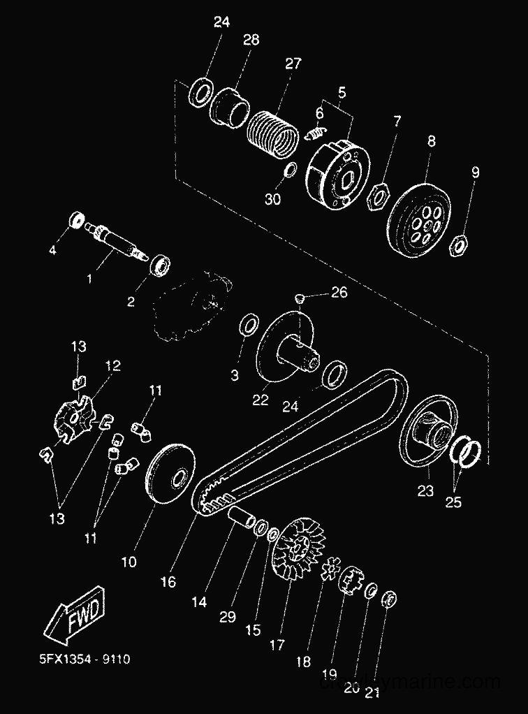 2000 Scooter CW50RS - CW50RS (5FXE) [010] - CLUTCH