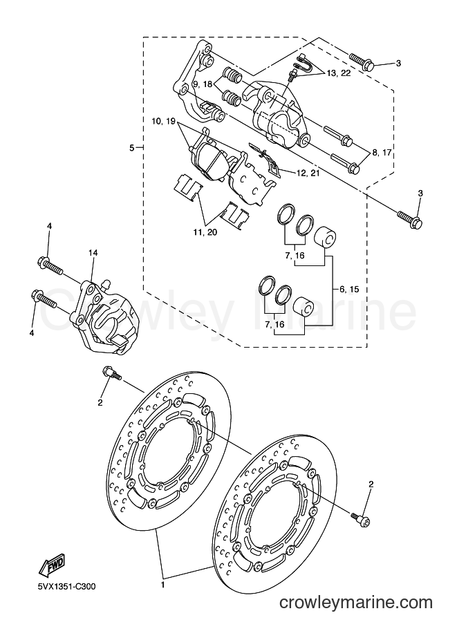 2004 Street Bike FZ6-S - FZ6-S (5VX1) [070] - FRONT BRAKE CALIPER
