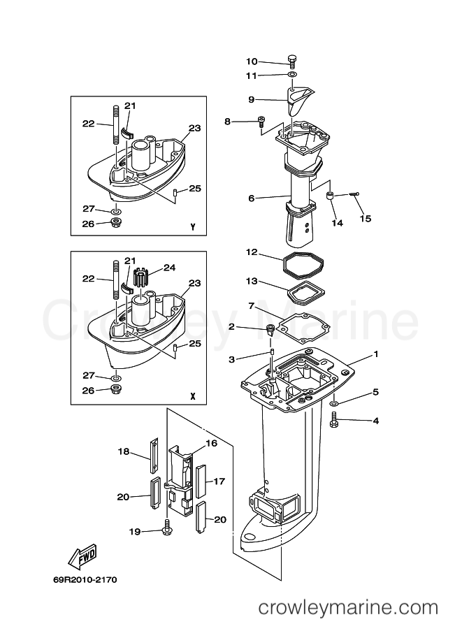 Yamaha Motors 25BWHL (69RA) [240] - UPPER CASING