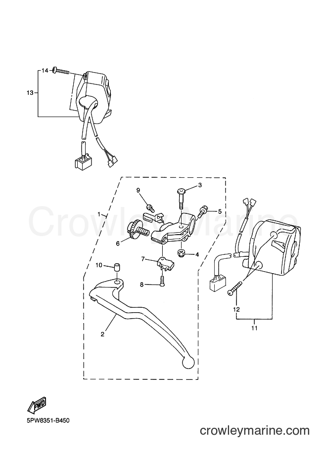 2003 Sport Bike YZF-R1 - YZF-R1 (5PW7) [080] - HANDLE SWITCH & LEVER