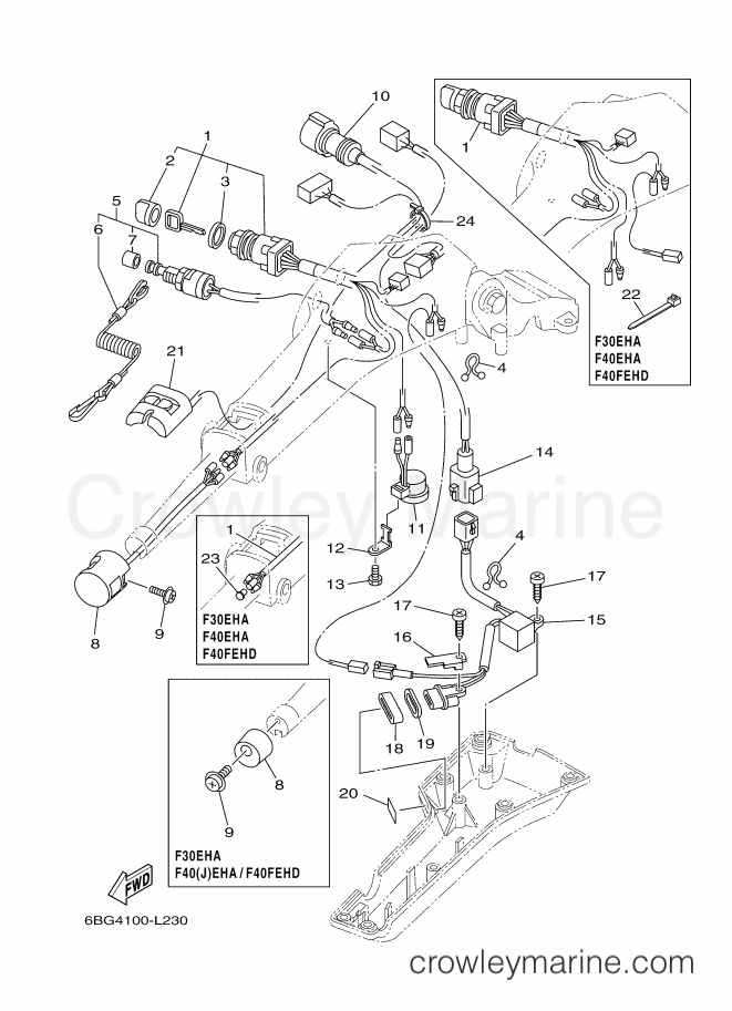 Yamaha Motors F40LA-2012 (6BG4) [060] - STEERING 2