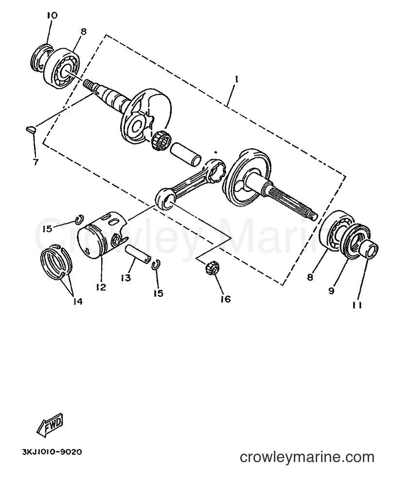 1995 Scooter YE80 - YE80 (4JC4) [999] - CRANKSHAFT & PISTON