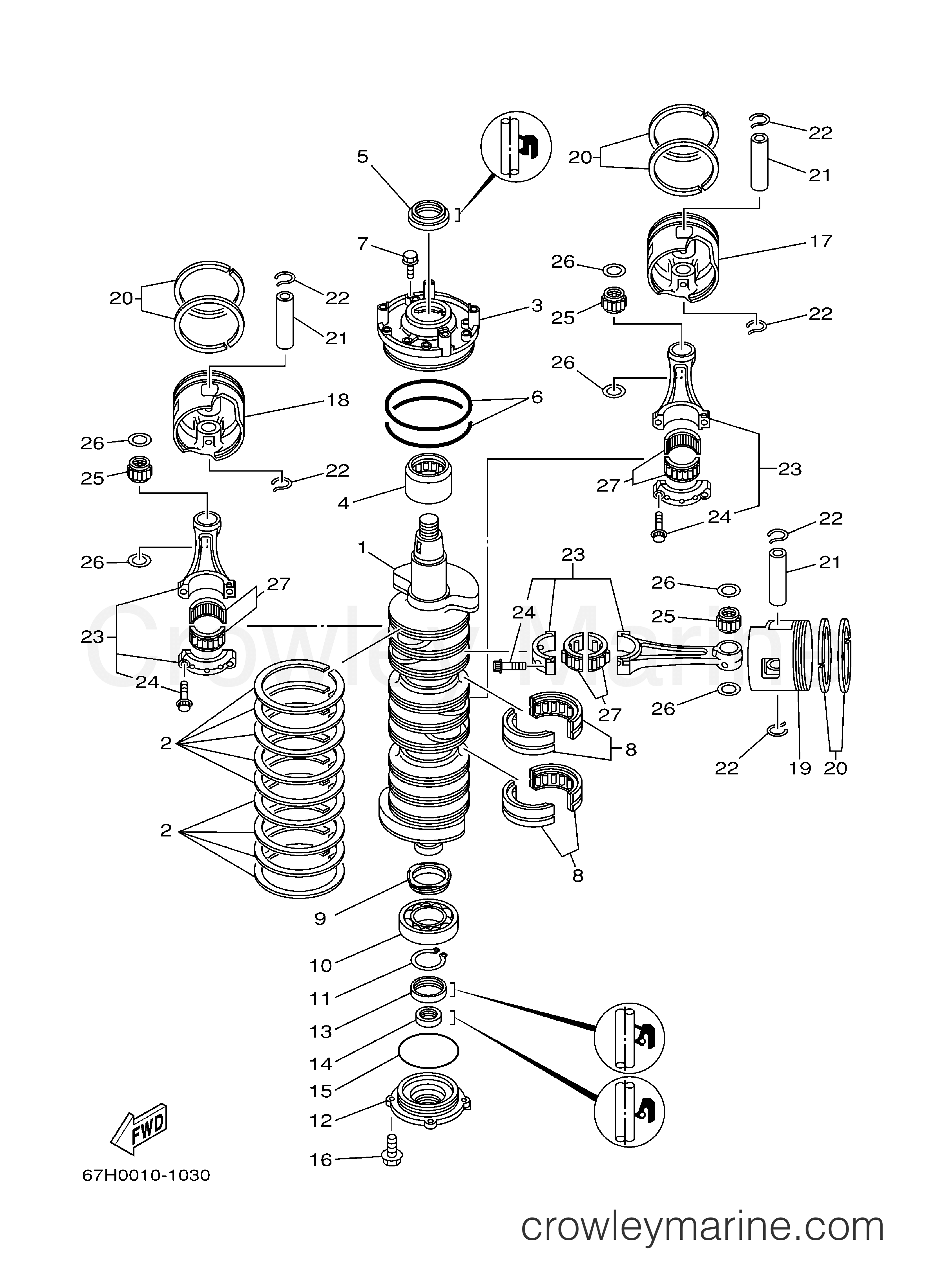 Yamaha Motors LX150TXRY - CRANKSHAFT PISTON