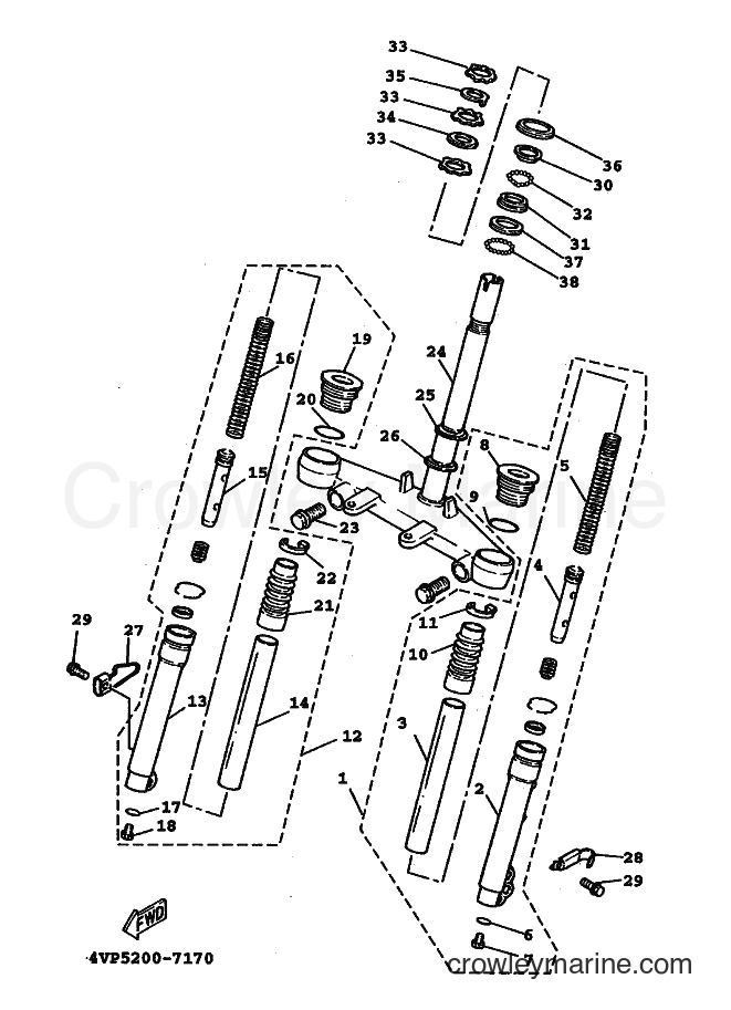 Yamaha Motors YW100 (4VP5) [999] - FRONT FORK