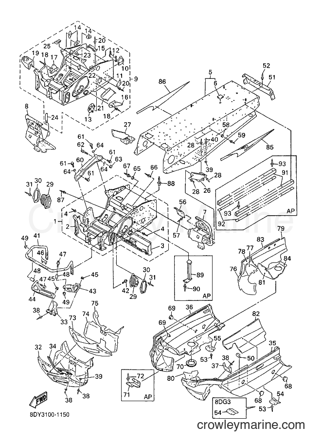 Yamaha Motors VX700DX (8DY3) [020] - FRAME