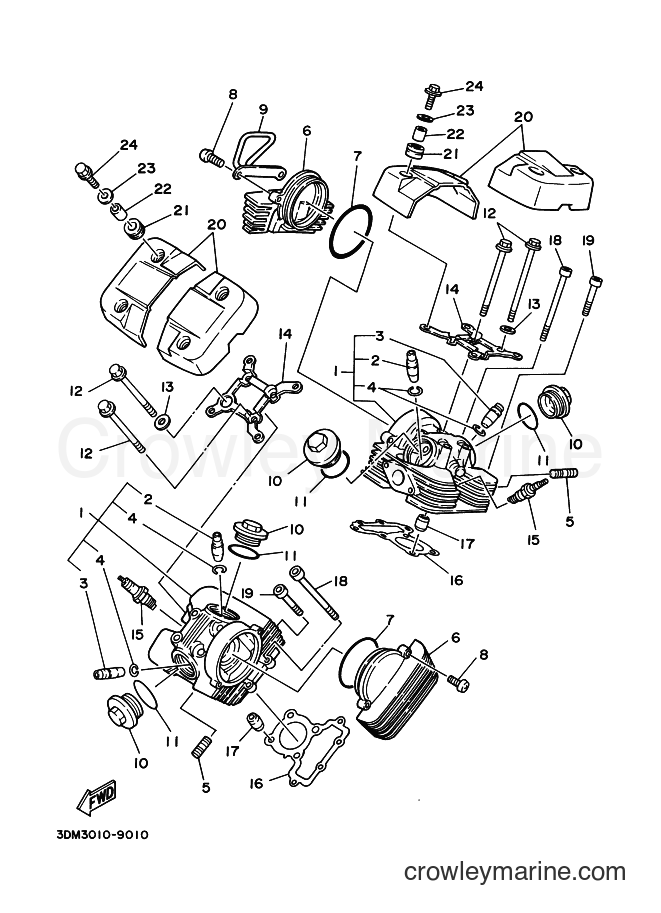 Yamaha Motors XV250 (2UJD) [010] - CYLINDER HEAD