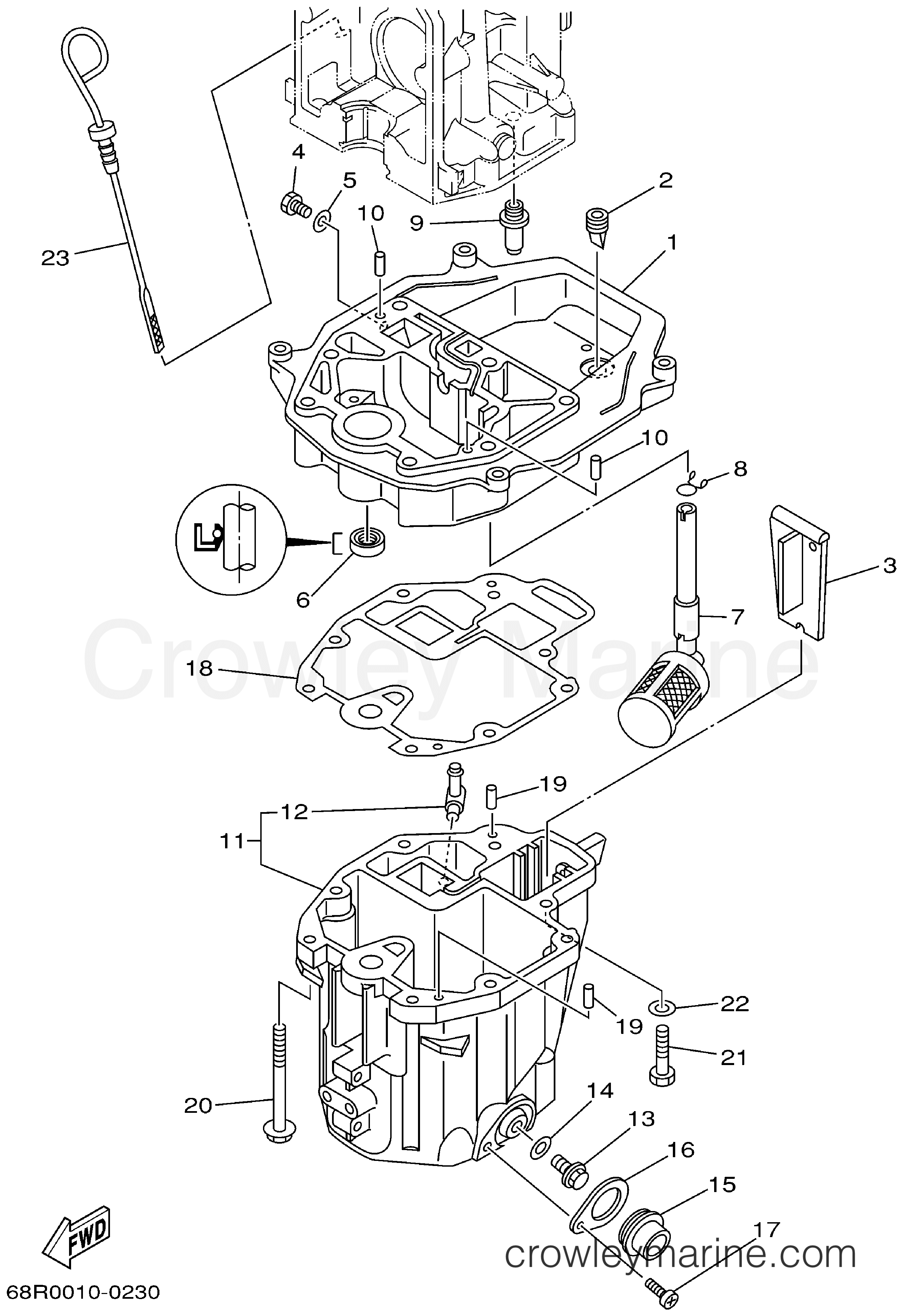 Yamaha Motors F8MLHZ - OIL PAN