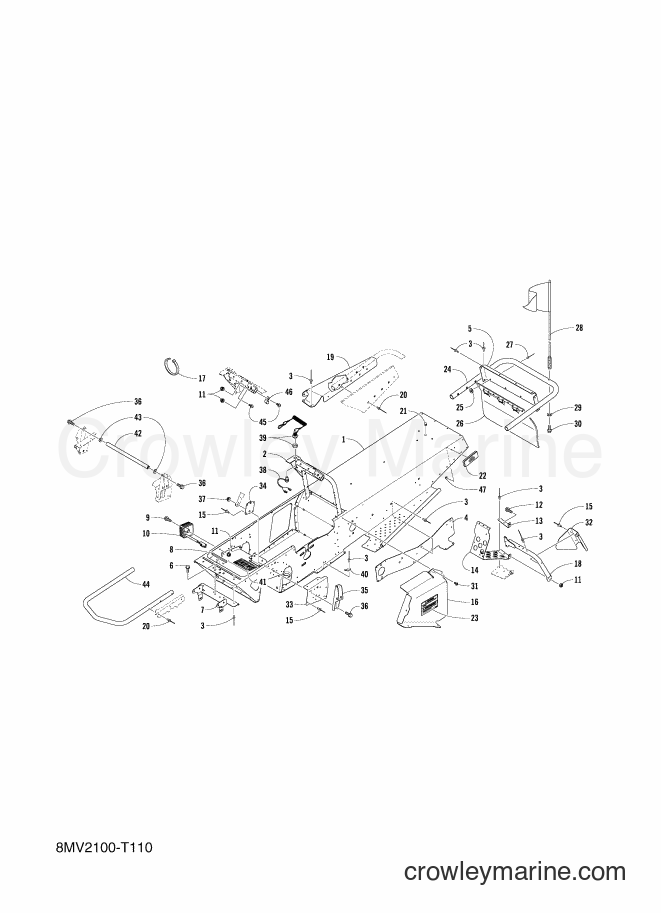 2018 Snowmobile SRX120 - SRX120 (8MV2) [010] - FRAME