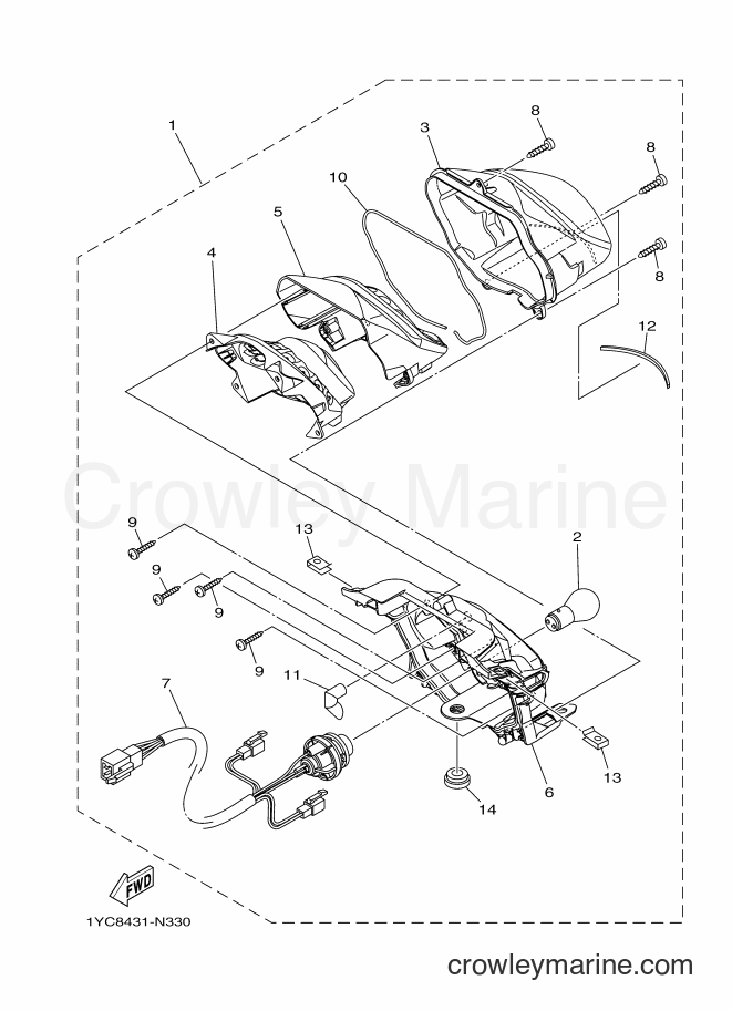 Yamaha Motors AF115F (1YC8) [010] - TAILLIGHT