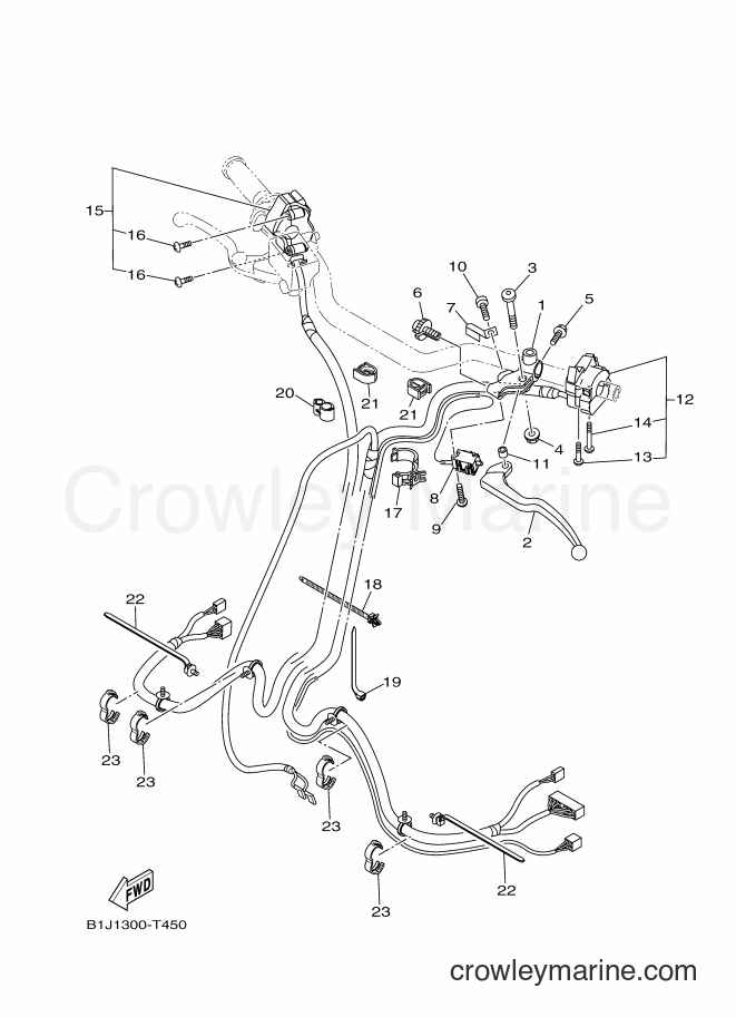 2019 Street Bike MTT850D - MTT850D (B1J5) [010] - HANDLE SWITCH & LEVER