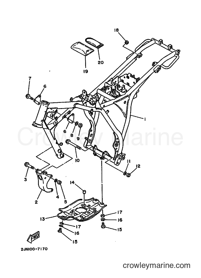 1988 Dirt Bike BW350 - BW350 (2JN0) [020] - FRAME