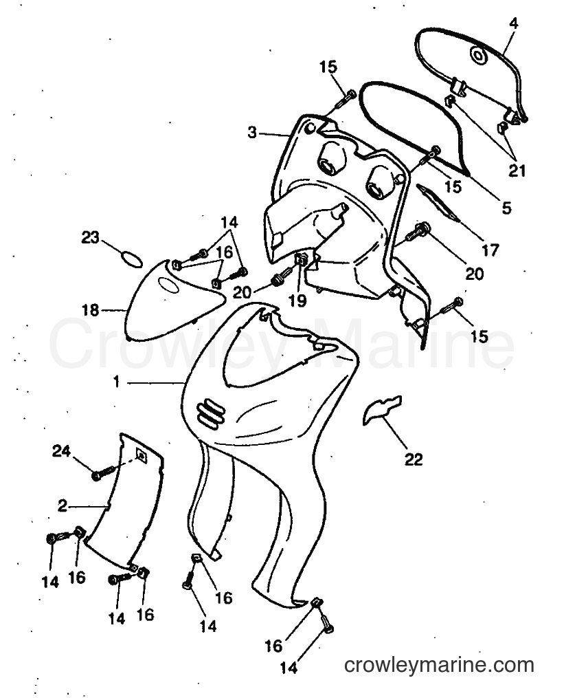 1999 Scooter YH50 - YH50 (5KG1) [010] - LEG SHIELD