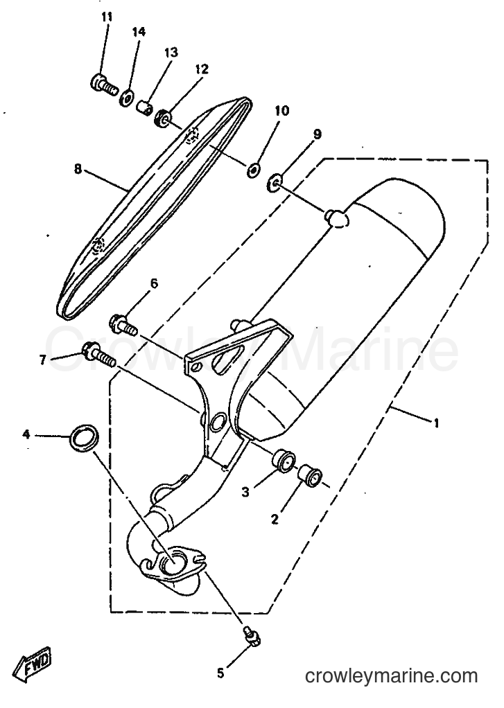 1997 Scooter YN50 - YN50 (5AD5) [010] - TUBO DE ESCAPE