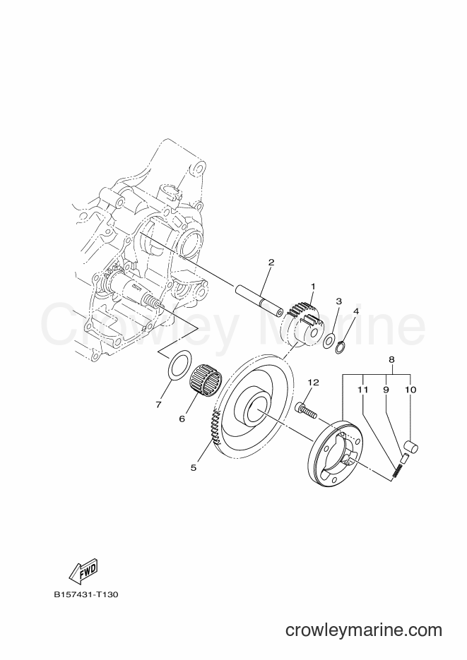 2018 Scooter T150 - T150 (B157) [010] - STARTER CLUTCH