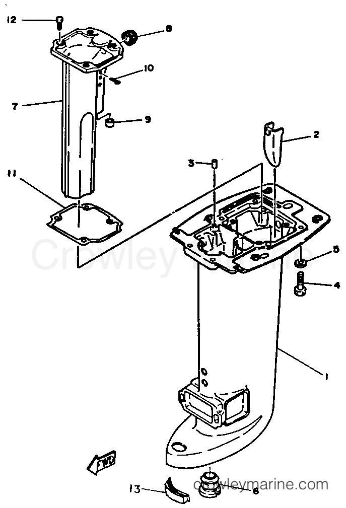 Yamaha Motors C25ELRR - UPPER CASING