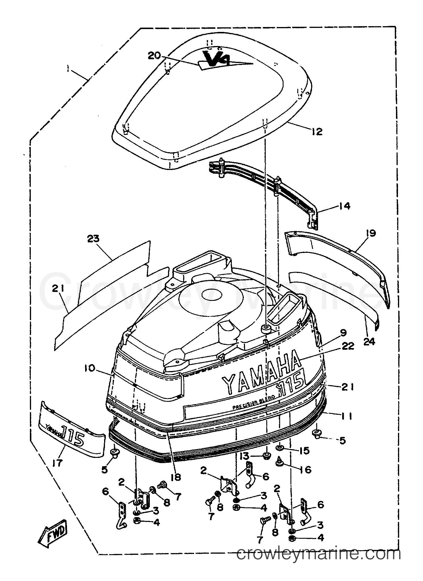 Yamaha Motors L130TXRS - TOP COWLING