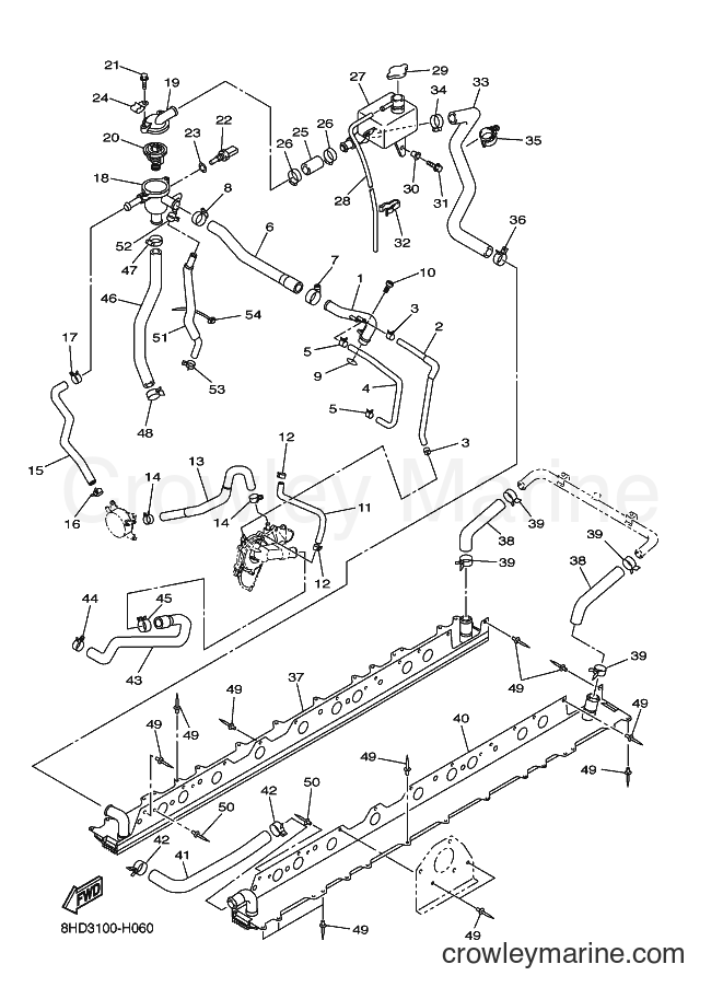 2009 Snowmobile RS10ST - RS10ST (8HD3) [020] - RADIATOR & HOSE