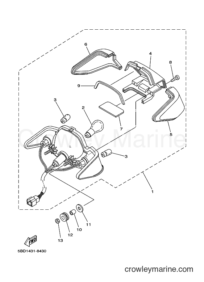 1998 Maxi-Scooter STR126A - STR126A (5BD1) [010] - TAILLIGHT 2