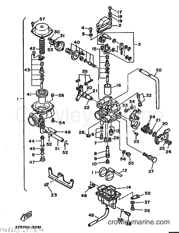 1987 Dirt Bike XT350 - XT350 (55V0) [080] - CARBURETOR