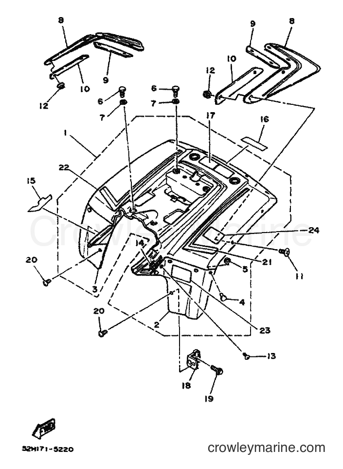 1984 ATV YFM200 - YFM200 (52H) [999] - REAR FENDER