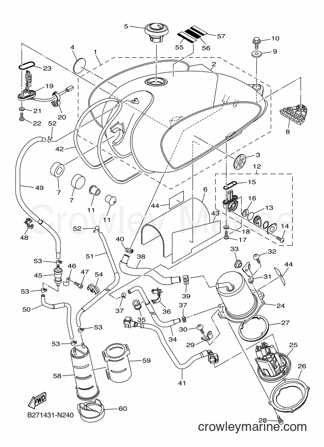 Yamaha Motors SR400 (B272) [010] - FUEL TANK