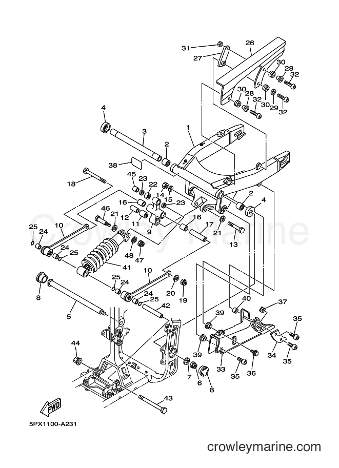 2005 Cruiser XV1700PC - XV1700PC (2D83) [010] - REAR ARM & SUSPENSION