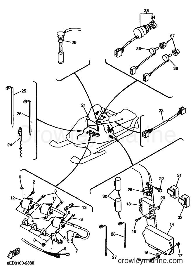 Yamaha Motors VX700LT (8ED3) [030] - ELECTRICAL 1