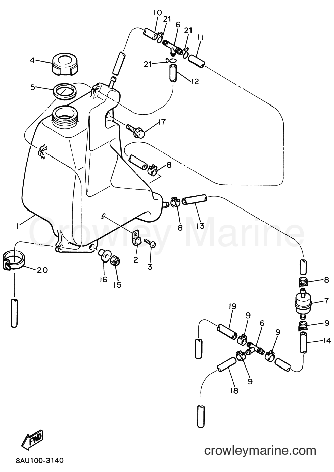 1994 Snowmobile VK540E - VK540E (8AT2) [010] - OIL TANK