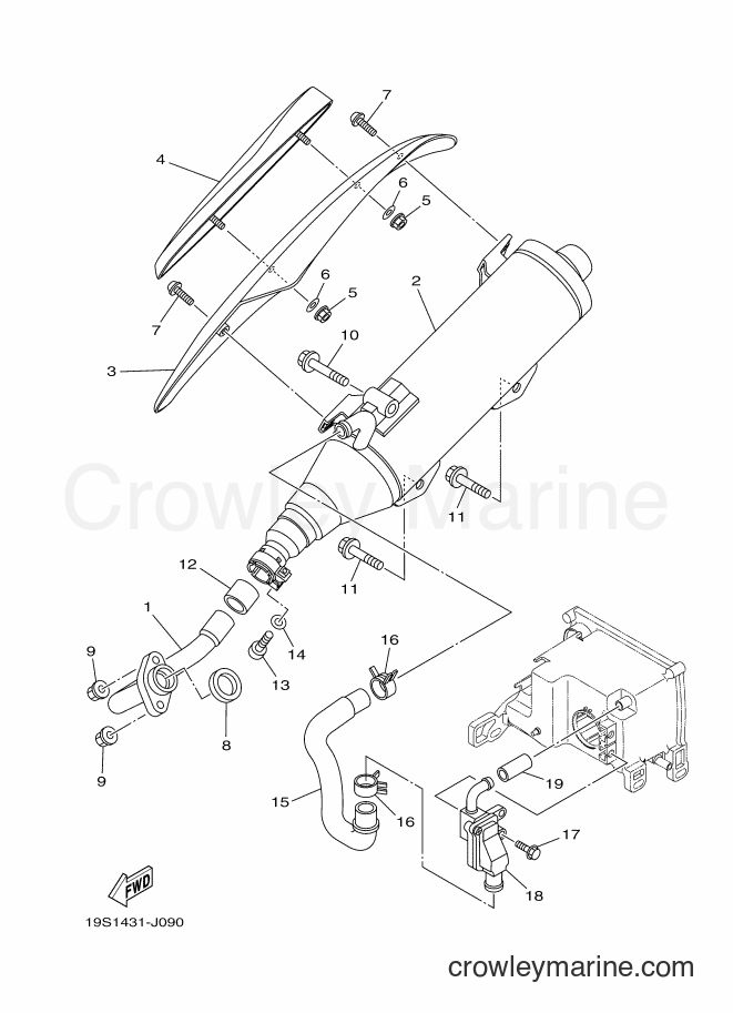 Yamaha Motors AF115S (20BB) [010] - EXHAUST