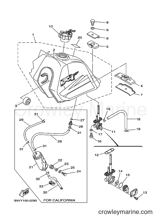 2000 Dirt Bike XT350 - XT350 (5LJ2) [010] - FUEL TANK