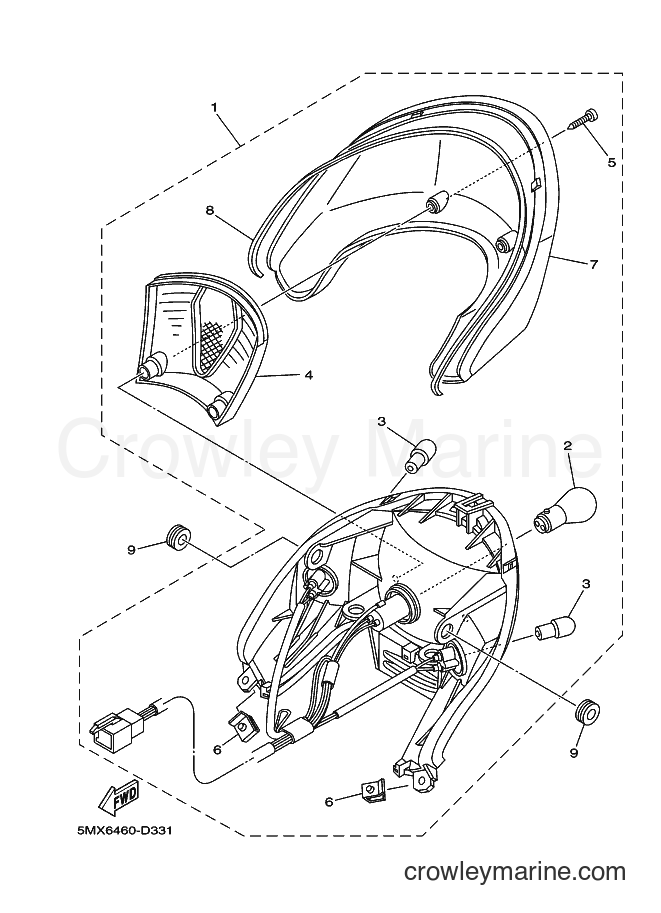 2005 Scooter AT115C - AT115C (5MX6) [010] - TAILLIGHT