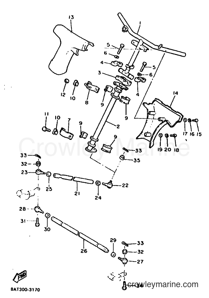 1993 Snowmobile VK540E - VK540E (8AT1) [010] - STEERING