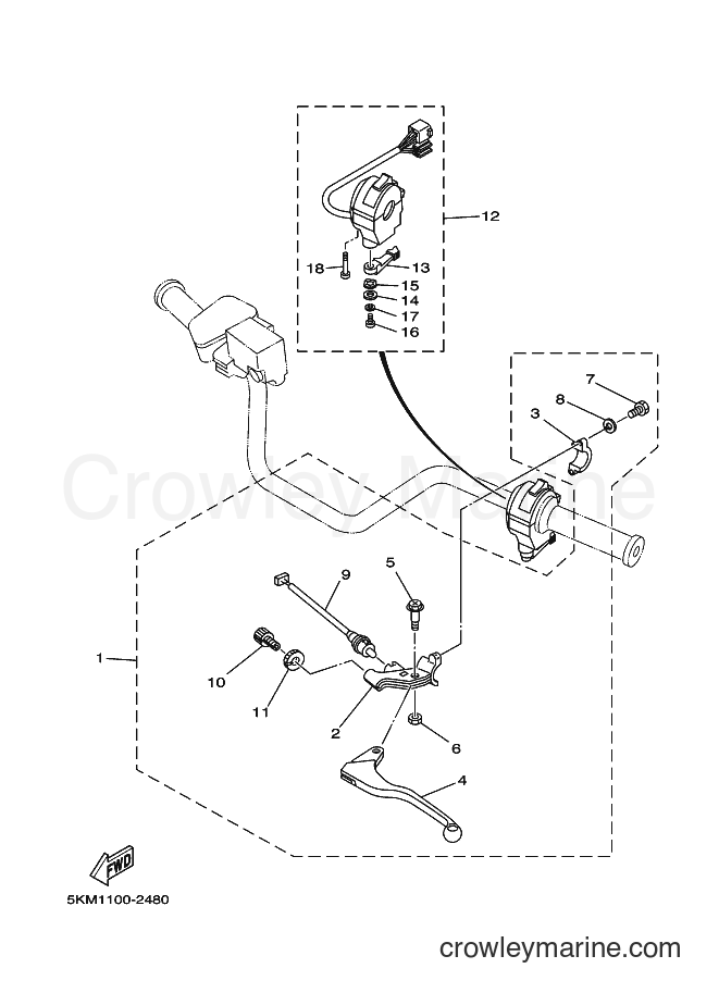 2002 ATV YFM660FWA - YFM660FWA (5KM2) [010] - HANDLE SWITCH & LEVER