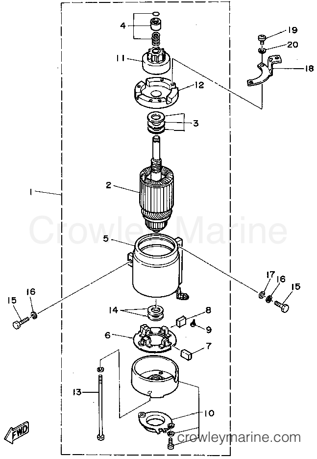 Yamaha Motors 90TLRS - STARTING MOTOR