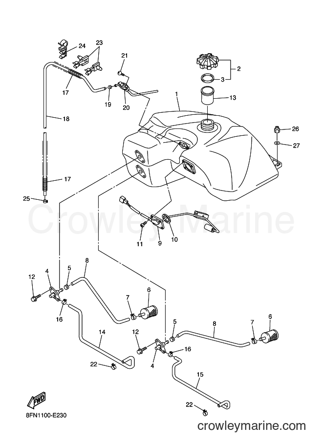 2006 Snowmobile VK10 - VK10 (8FN2) [020] - FUEL TANK