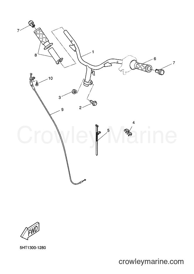 Yamaha Motors XQ125 (5HT2) [040] - STEERING HANDLE & CABLE