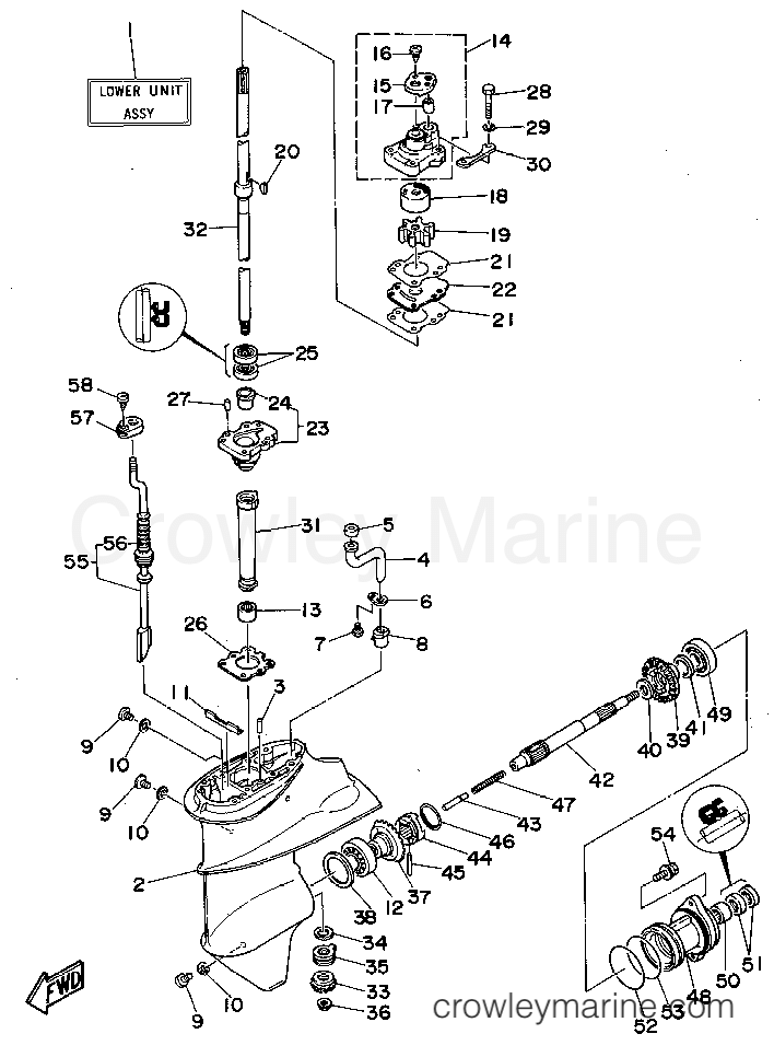 Yamaha Motors F9.9MLHU - LOWER CASING DRIVE 1