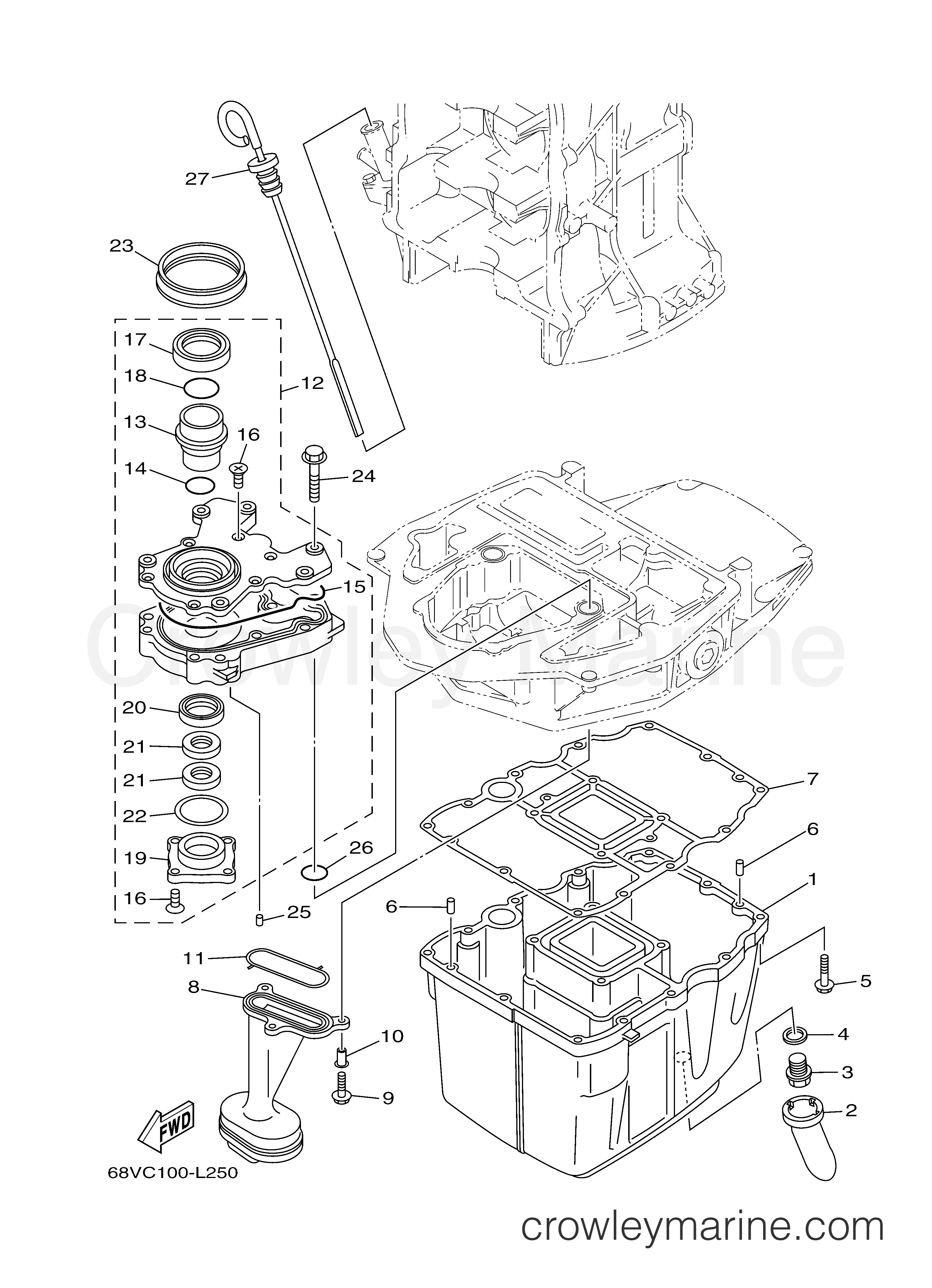 Yamaha Motors LF115XA - OIL PAN