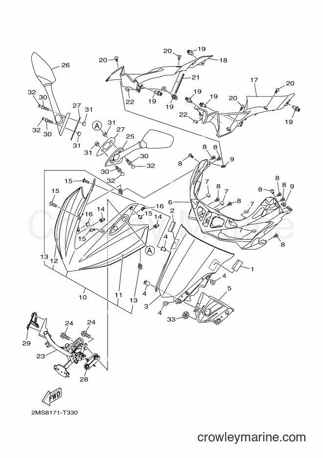 2018 Sport Bike YZF-R3 - YZF-R3 (2MS8) [010] - WINDSHIELD
