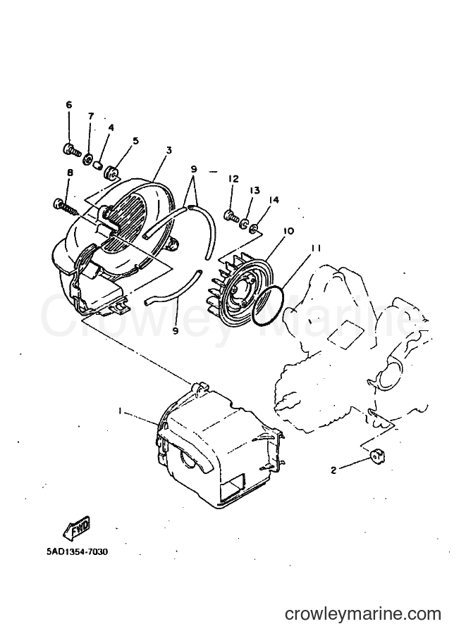 1999 Scooter YN50 - YN50 (5ADM) [010] - AIR SHROUD & FAN