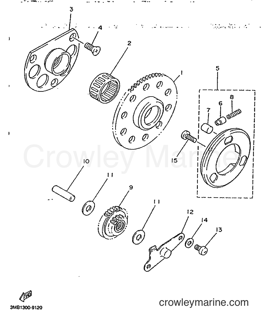 1992 Dirt Bike TDR125 - TDR125 (3XE2) [999] - STARTER CLUTCH