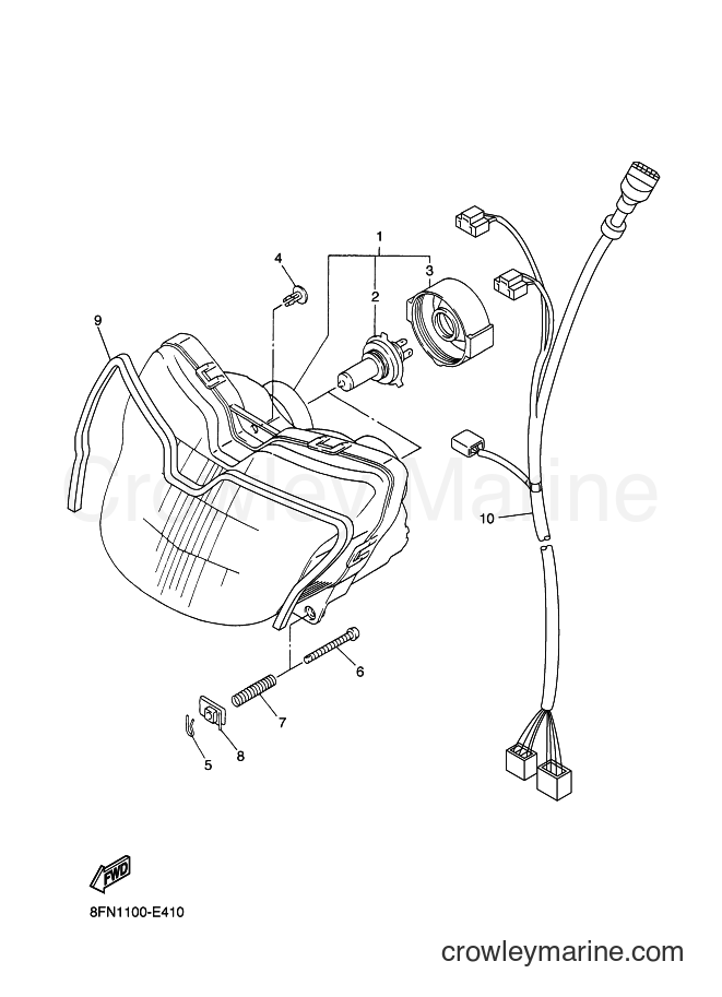 Yamaha Motors VK10D (8GSB) [010] - HEADLIGHT