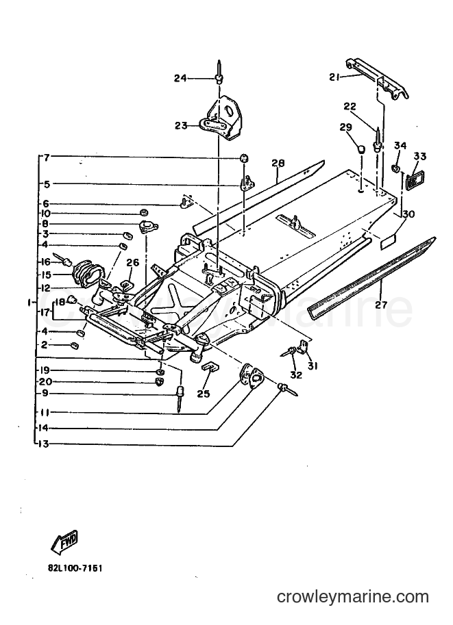 1988 Snowmobile PZ480 - PZ480 (83V0) [010] - FRAME