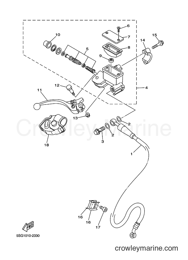 2003 Dirt Bike WR250F - WR250F (5UM2) [050] - FRONT MASTER CYLINDER