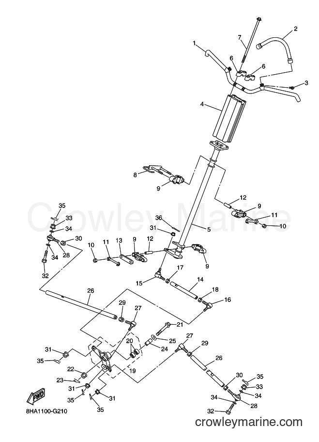 Yamaha Motors RFX10RM (8HA6) [010] - STEERING