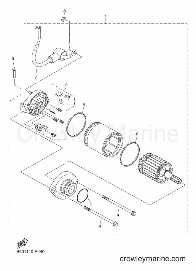2016 Sport Bike YZF-R1 - YZF-R1 (2CRD) [010] - STARTING MOTOR