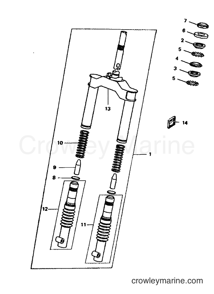 1990 Scooter CW50 - CW50 (3VL1) [999] - FRONT FORK