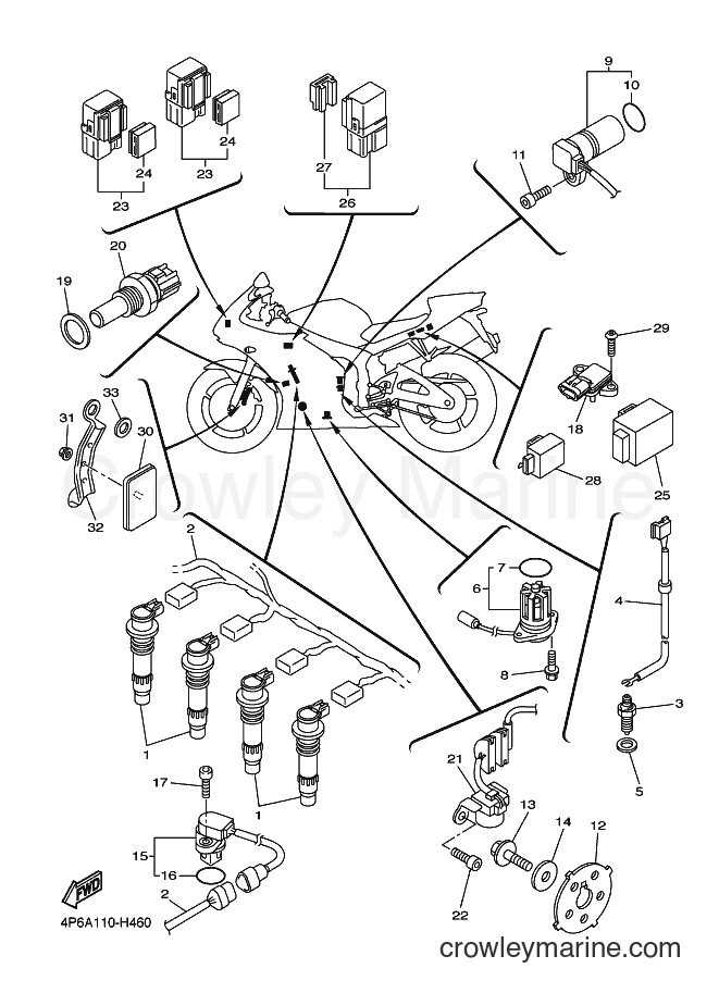 2009 Sport Bike YZF-R6S - YZF-R6S (4P6C) [010] - ELECTRICAL 1
