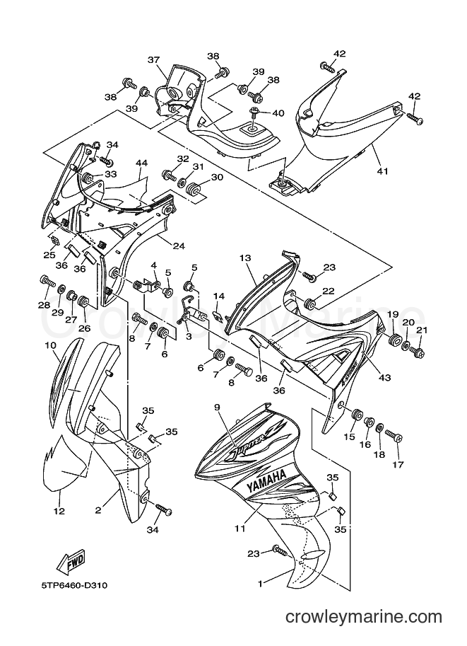 2005 Scooter T110SE - T110SE (5TP8) [010] - LEG SHIELD