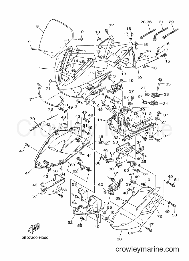 Yamaha Motors TDM900A (2B07) [010] - COWLING 1